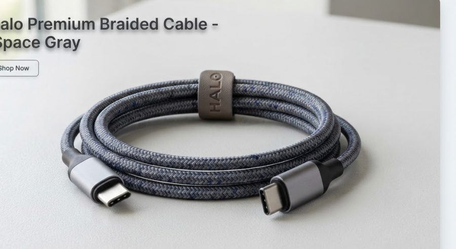 Braided USB-C Cable — alternate view